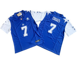 Nike Dallas Cowboys #7 Trevon Diggs Light Blue 2023 F.U.S.E. Established In 1960 Patch Jersey