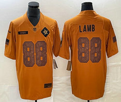 Nike Dallas Cowboys #88 CeeDee Lamb 2023 Brown Salute To Service Authentic Stitched NFL Jersey