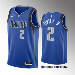 Nike Dallas Mavericks #2 Dereck Lively II Blue Stitched NBA Jersey