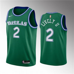 Nike Dallas Mavericks #2 Dereck Lively II Green Stitched NBA Jersey