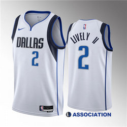 Nike Dallas Mavericks #2 Dereck Lively II White Stitched NBA Jersey