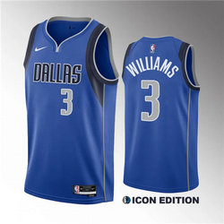 Nike Dallas Mavericks #3 Grant Williams Blue Stitched NBA Jersey