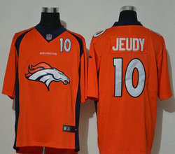 Nike Denver Broncos #10 Jerry Jeudy Orange With team logo Vapor Untouchable Authentic Stitched NFL Jersey
