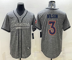 Nike Denver Broncos #3 Russell Wilson Hemp grey Joint Authentic Stitched baseball jersey