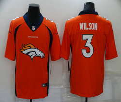 Nike Denver Broncos #3 Russell Wilson Team Logo Orange Vapor Untouchable Authentic stitched NFL jersey