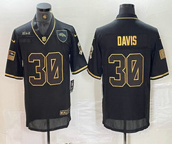 Nike Denver Broncos #30 Terrell Davis 2020 Black Salute to Service Authentic stitched NFL jersey