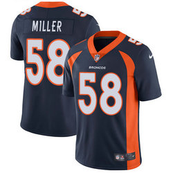 Nike Denver Broncos #58 Von Miller Blue Vapor Untouchable Authentic Stitched NFL Jersey