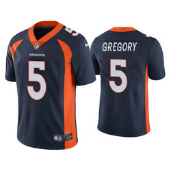 Nike Denver Broncos #5 Randy Gregory Blue Vapor Untouchable Authentic Stitched NFL Jersey
