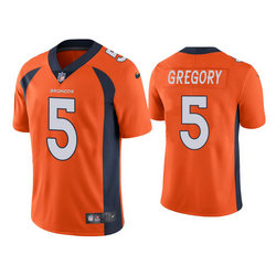 Nike Denver Broncos #5 Randy Gregory Orange Vapor Untouchable Authentic Stitched NFL Jersey