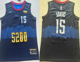 Nike Denver Nuggets #15 Nikola Jokic 2023-24 With Advertising Authentic Stitched NBA Jersey