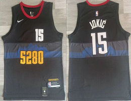 Nike Denver Nuggets #15 Nikola Jokic Blue 2024 City Authentic Stitched NBA Jersey