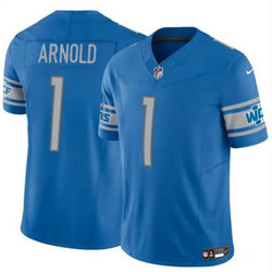 Nike Detroit Lions #1 Terrion Arnold Blue F.U.S.E Authentic Stitched NFL Jersey