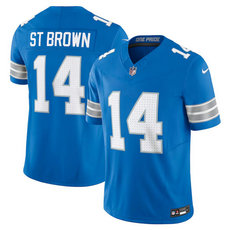 Nike Detroit Lions #14 Amon Ra St Brown Blue 2024 Vapor Untouchable Authentic Stitched NFL Jersey