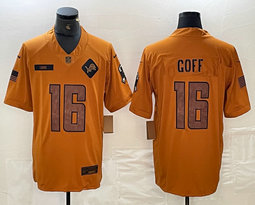 Nike Detroit Lions #16 Jared Goff 2023 Brown Salute To Service Authentic Stitched NFL Jersey