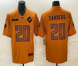 Nike Detroit Lions #20 Barry Sanders 2023 Brown Salute To Service Authentic Stitched NFL Jersey