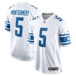 Nike Detroit Lions #5 David Montgomery White Vapor Untouchable Authentic Stitched NFL Jersey