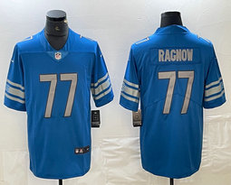 Nike Detroit Lions #77 Frank Ragnow Blue Vapor Untouchable Authentic Stitched NFL Jersey