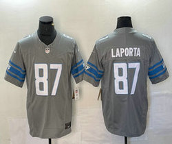 Nike Detroit Lions #87 Sam LaPorta Gray 2023 F.U.S.E. Authentic Stitched NFL Jersey