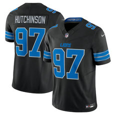 Nike Detroit Lions #97 Aidan Hutchinson Black 2024 Vapor Untouchable Authentic Stitched NFL Jersey