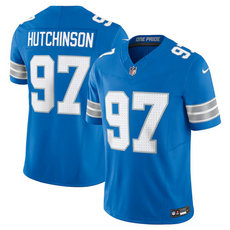 Nike Detroit Lions #97 Aidan Hutchinson Blue 2024 Vapor Untouchable Authentic Stitched NFL Jersey