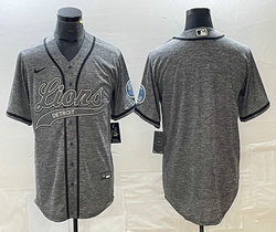 Nike Detroit Lions Blank Hemp grey Joint Authentic Stitched baseball jersey