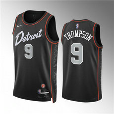 Nike Detroit Pistons #9 Ausar Thompson 2024 Black City Stitched NBA Jersey