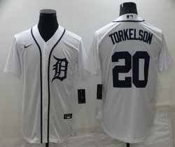Nike Detroit Tigers #20 Spencer Torkelson White Game Authentic Stitched MLB Jersey