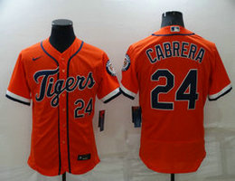 Nike Detroit Tigers #24 Miguel Cabrera Orange Flexbase Authentic stitched MLB jersey