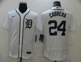 Nike Detroit Tigers #24 Miguel Cabrera White Flexbase Authentic Stitched MLB Jersey