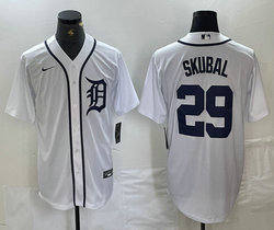 Nike Detroit Tigers #29 Tarik Skubal White Game Authentic Stitched MLB Jersey