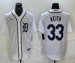Nike Detroit Tigers #33 Colt Keith White Game Authentic Stitched MLB Jersey