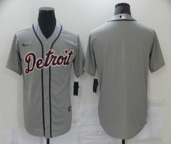 Nike Detroit Tigers Blank Gray Game Authentic Stitched MLB Jersey