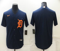 Nike Detroit Tigers Blank Navy Blue new Game Authentic Stitched MLB Jersey