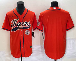 Nike Detroit Tigers Blank Orange Joint Team Logo in front Stitched MLB Jersey