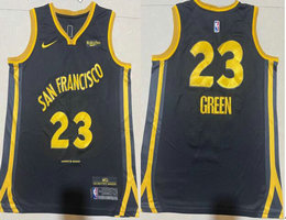 Nike Golden State Warriors #23 Draymond Green 23-24 City With Advertising Authentic Stitched NBA jersey