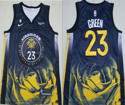 Nike Golden State Warriors #23 Draymond Green with 6 Black City 2022-23 Authentic Stitched NBA Jersey