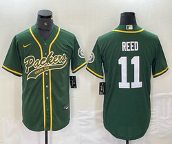 Nike Green Bay Packers #11 Jayden Reed Green Joint Authentic Stitched baseball jersey