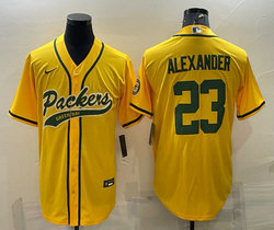 Nike Green Bay Packers #23 Jaire Alexander Gold Joint Authentic Stitched baseball jersey