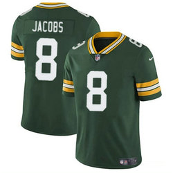 Nike Green Bay Packers #8 Josh Jacobs Green Vapor Stitched Football Jersey