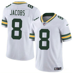 Nike Green Bay Packers #8 Josh Jacobs White Vapor Stitched Football Jersey