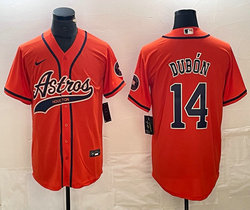 Nike Houston Astros #14 Mauricio Dubon Orange Joint Stitched MLB Jersey