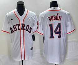 Nike Houston Astros #14 Mauricio Dubon White Game Authentic Stitched MLB Jersey