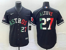Nike Houston Astros #27 Jose Altuve Black Mexico Game Authentic Stitched MLB Jersey
