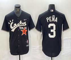 Nike Houston Astros #3 Jeremy Pena Black 2(II) Joint Stitched MLB Jersey