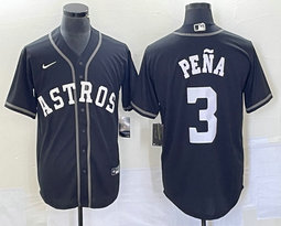 Nike Houston Astros #3 Jeremy Pena Black Inverted Legend Game Authentic Stitched MLB Jersey