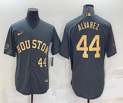 Nike Houston Astros #44 Yordan Alvarez Charcoal #44 in front 2022 All Star Authentic Stitched MLB Jersey