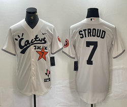 Nike Houston Astros #7 C.J. Stroud Cream Joint Stitched MLB Jersey