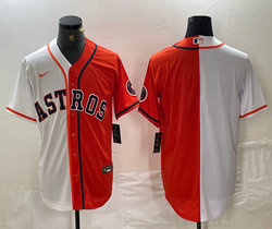Nike Houston Astros Blank White Orange Game Authentic Stitched MLB Jersey
