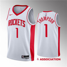 Nike Houston Rockets #1 Amen Thompson White 2023 Draft Association Edition Stitched Basketball Jersey