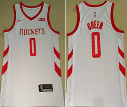 Nike Houston Rockets #7 Jalen Green 21-22 White With Advertising Authentic Stitched NBA jersey